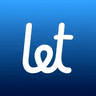 LetSocial logo - White 'let' text on blue gradient background